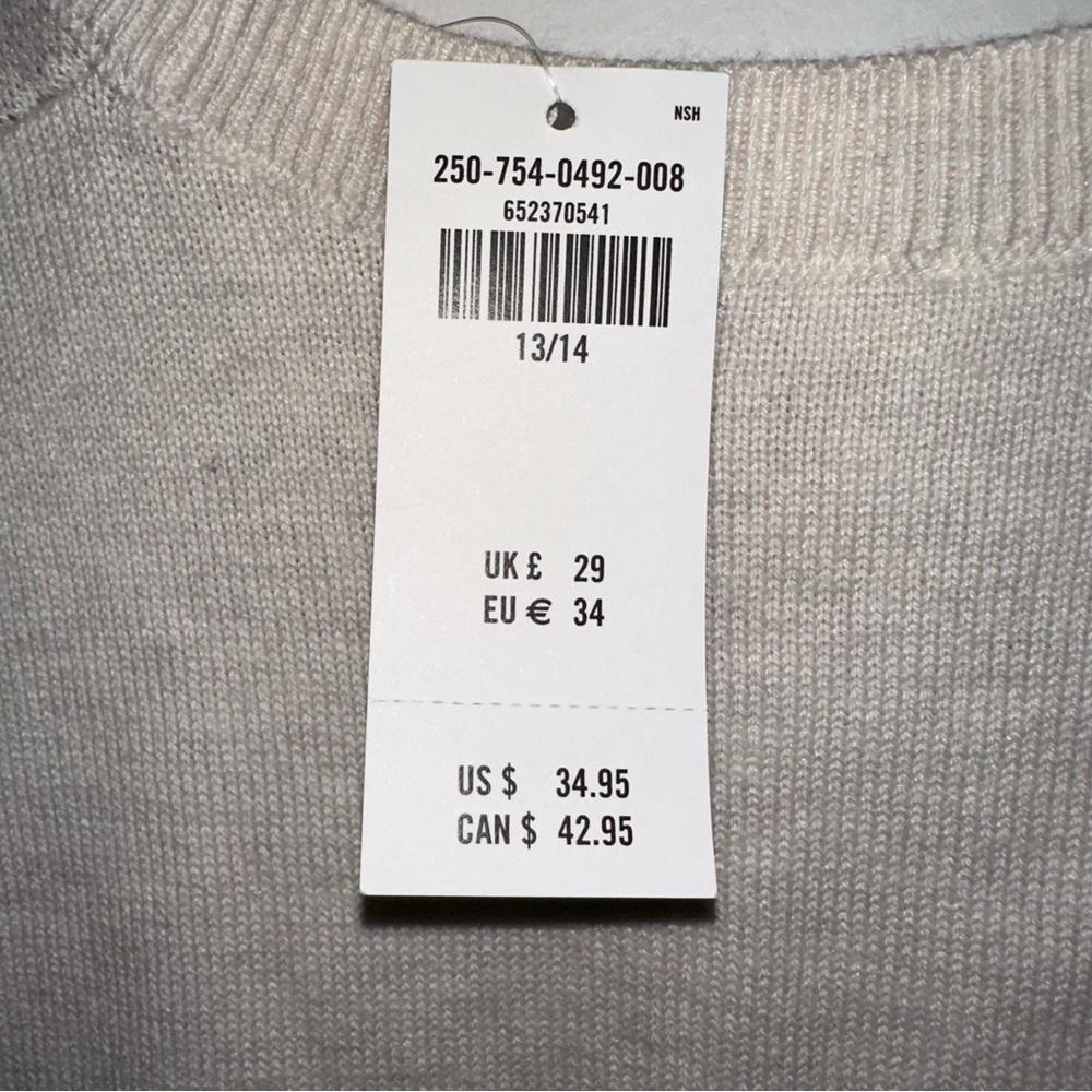 Abercrombie kids Daisy pattern sweater vest Knit Sweater Youth Size 13/14 NWT - Picture 5 of 7